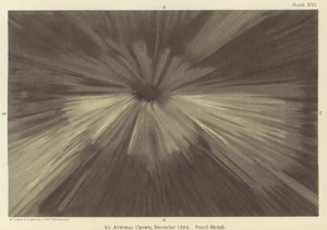 Auroral Crown, joulukuu 1894, lyijykynäluonnos (väri litho)
