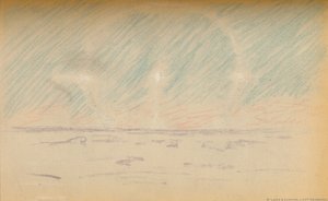 Moon-Ring ja näennäiskuut ja ehdotus vaaka-akselista, 24. marraskuuta 1893, 1987 tekijältä Fridtjof Nansen