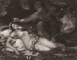 Shakespeare: Kesäyön unelma (kaiverrus) tekijältä Friedrich Schwoerer