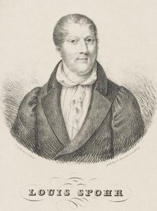 Louis Spohrin muotokuva 1784-1859, n. 1830-1840. tekijältä Friedrich August Fricke