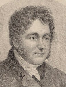 Säveltäjä Johann Bernhard Logierin muotokuva 1777-1846. tekijältä Friedrich August Fricke