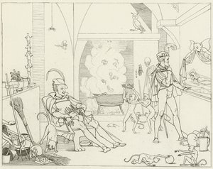 Kuvitus Goethes Faustille tekijältä Friedrich August Moritz Retzsch