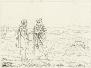 Kuvitus Goethes Faustille tekijältä Friedrich August Moritz Retzsch
