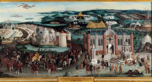 Francois I:n ja Henry VIII:n haastattelu camp du cloth d