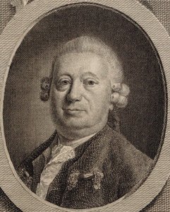 Säveltäjä Johann Heinrich Rollen muotokuva 1716-1785, 1780. tekijältä Friedrich Christian Gottlieb Geyser