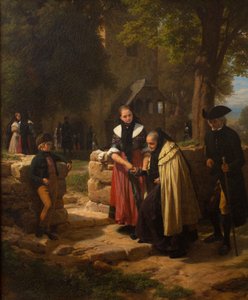 Kirkon edessä. tekijältä Friedrich Eduard Meyerheim