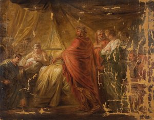 Agamemnon tuo Briseiksen takaisin Akhilleuksen telttaan. tekijältä Friedrich Heinrich Fuger