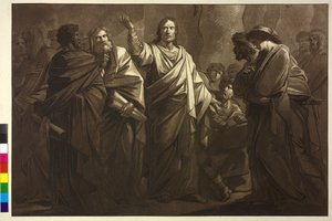 Henry Frederick Fuegerin akvatintakuvio Kristus ja avionrikkojatar (akvatintta) tekijältä Friedrich Heinrich Fuger