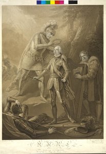 Habsburgin kuningas Rudolf I kruunasi arkkiherttua Kaarlen tekijältä Friedrich Heinrich Fuger
