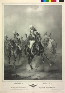 Ratsumuotokuva Nicolaus I (litografia) tekijältä Friedrich Jentzen