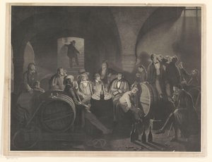 Juovien miesten seura viinikellarissa tekijältä Friedrich Jentzen