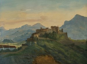Hohensalzburgin linnoitus. Noin 1826/35