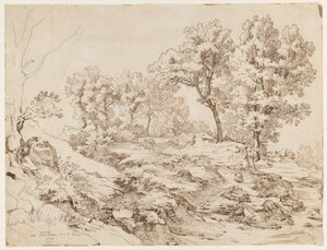 La Serpentara lähellä Olevanoa, 1829. tekijältä Friedrich Preller
