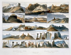 "Remarkable Hills on Upper Missouri", 1844