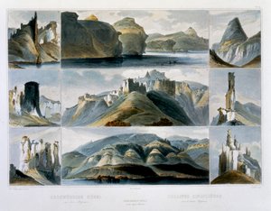 "Remarkable Hills on Upper Missouri", 1844