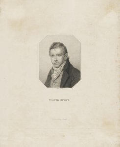 Historiallisen kirjailijan ja runoilijan Sir Walter Scottin muotokuva 1771-1832, noin 1825.