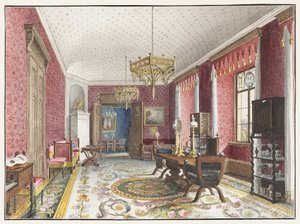 Punainen huone, Schloss Fischbach, n. 1846