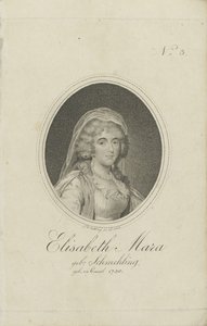 Gertrud Elisabeth Mara, os. Schmeling 1749-1833, 1803. tekijältä Friedrich Wilhelm Nettling