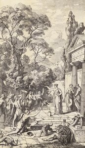 Circe tekee taikojaan (kaiverrus) tekijältä Friedrich the Elder Preller