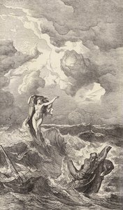 Leukothea ja Odysseus (kaiverrus) tekijältä Friedrich the Elder Preller