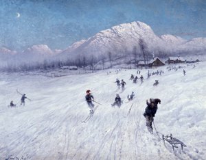 Talviiltapäivä Ulrikenin alla (Bergen) (öljy kankaalle) tekijältä Frithjof Smith Hald