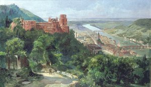 Näkymä Heidelbergistä, n. 1910 tekijältä Fritz Genutat