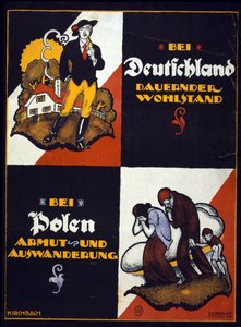 Saksalainen Puolan vastainen juliste tekijältä Fritz Gottfried Kirchbach