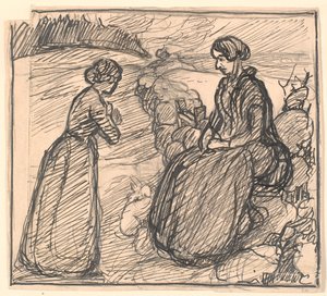Luonnos H.C. Andersen "Äidin tarina"