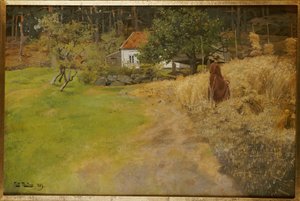Heinänteko, Stord, 1889 tekijältä Frits Thaulow