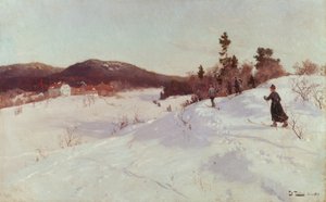 Talvi hiihtäjän kanssa tekijältä Fritz Thaulow