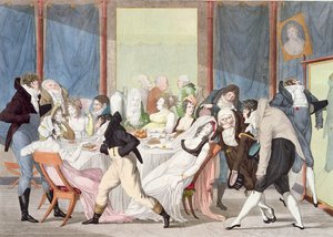 Pariisilainen teekutsu, noin 1800 tekijältä Fulchran Jean Harriet