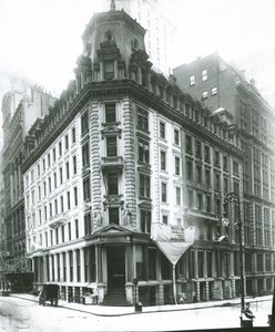 J.P. Morgan Building, Wall Street, New York City (gelatiinihopea valokuva)