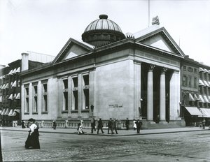 New York Savings Bank (gelatiinihopea kuva) tekijältä G.P. Hall und Sohn
