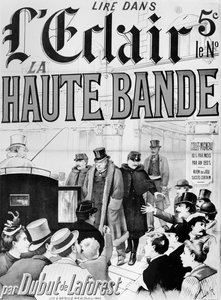 Juliste, joka mainostaa Panaman tapausta käsittelevää romaania "La Haute Bande", n. 1892-95