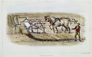 Kellojen niittokone, 1851 tekijältä G. H. Swanston