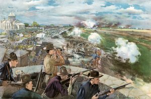 Taistelu ennen Caloocania, 10. helmikuuta 1899 - Näkymä Kiinan kirkosta tekijältä G. W. Peters