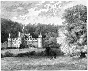 Inverarayn linna, Länsi-Skotlanti, 1900. tekijältä G. W. Wilson and Company