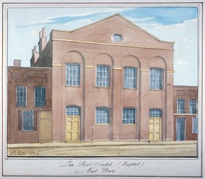 Lion Street Baptist Chapel, New Kent Roadin varrella, Southwark, Lontoo, 1826