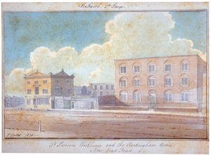 St Saviourin työtalo ja Rockingham Arms Inn, New Kent Road, Southwark, Lontoo, 1825 tekijältä G Yates