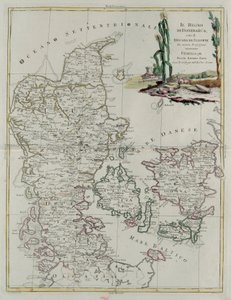 Tanskan kuningaskunta Slesvikin herttuakunnan kanssa, G. Zulianin kaiverrus Tome III:sta Venetsiassa vuonna 1781 julkaistusta Antonio Zattan "Uusimasta atlasesta", yksityiskokoelma tekijältä G. Zuliani