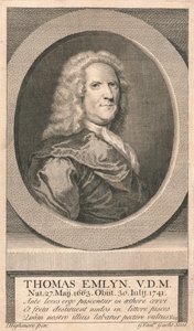 "Thomas Emlyn, V.D.M.", 1742. tekijältä G van der Gucht