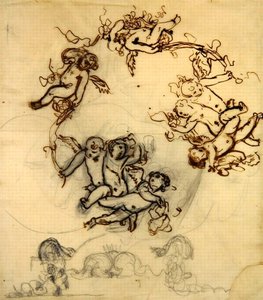 Putti, opiskelu kattokoristeeksi Palais D
