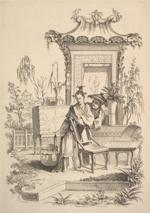 Kiinalainen mies ja nainen, n. 1742. tekijältä Gabriel Huquier