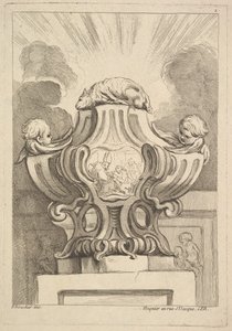 Suunnittelu uurnalle, 1725-72. tekijältä Gabriel Huquier