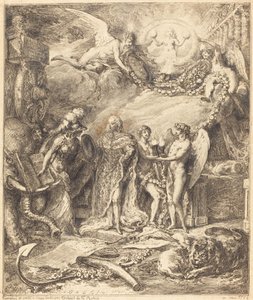 Allegoria Provencen kreivin avioliitosta tekijältä Gabriel Jacques de Saint Aubin