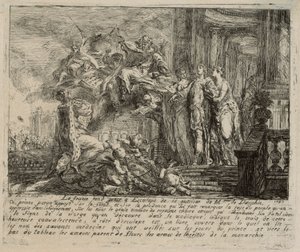 Allegoria Dauphinin toipumisesta tekijältä Gabriel Jacques de Saint Aubin
