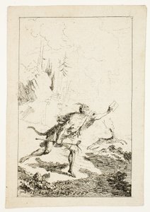Missatger enviat a M. Saint-Denis, per M. Belle-Isle, presoner, placa tres de Les Nouveaux Voyages aux Indes Occidentalesfinnish tekijältä Gabriel Jacques de Saint Aubin