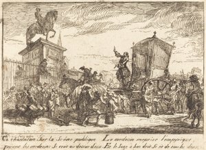 Charlatan (Le charlatan) tekijältä Gabriel Jacques de Saint Aubin
