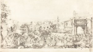Pompeiuksen voitto Roomassa tekijältä Gabriel Jacques de Saint Aubin