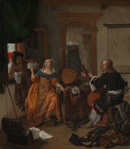 Musiikkijuhla, 1659. tekijältä Gabriel Metsu
